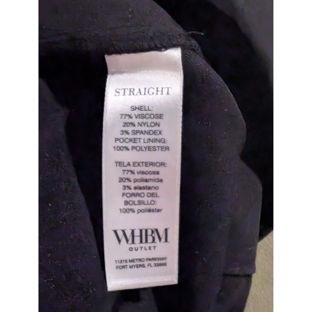 White House Black Market Black Pull On Straight Capri Pants Size 8 Office Preppy - Picture 5 of 8